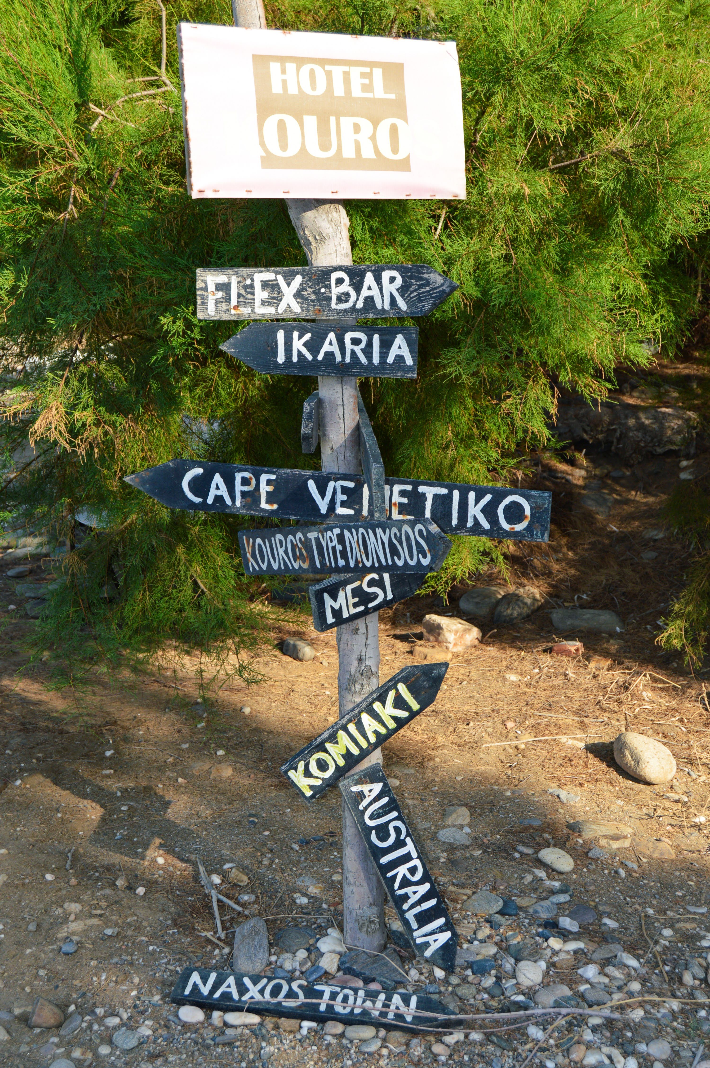 Rustic Signpost in Naxos Island, Greece · Free Stock Photo