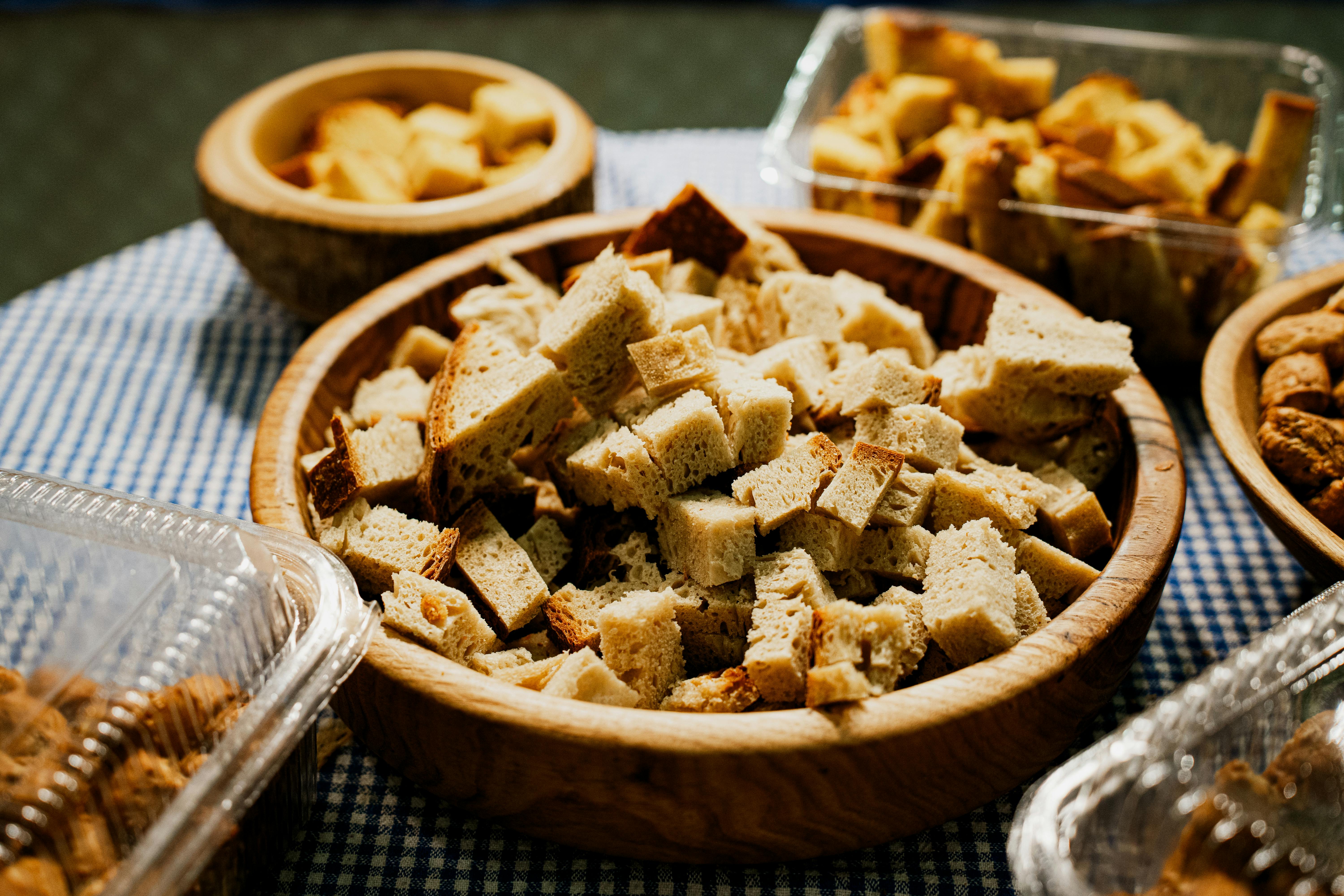 stale bread for bread crumbs
