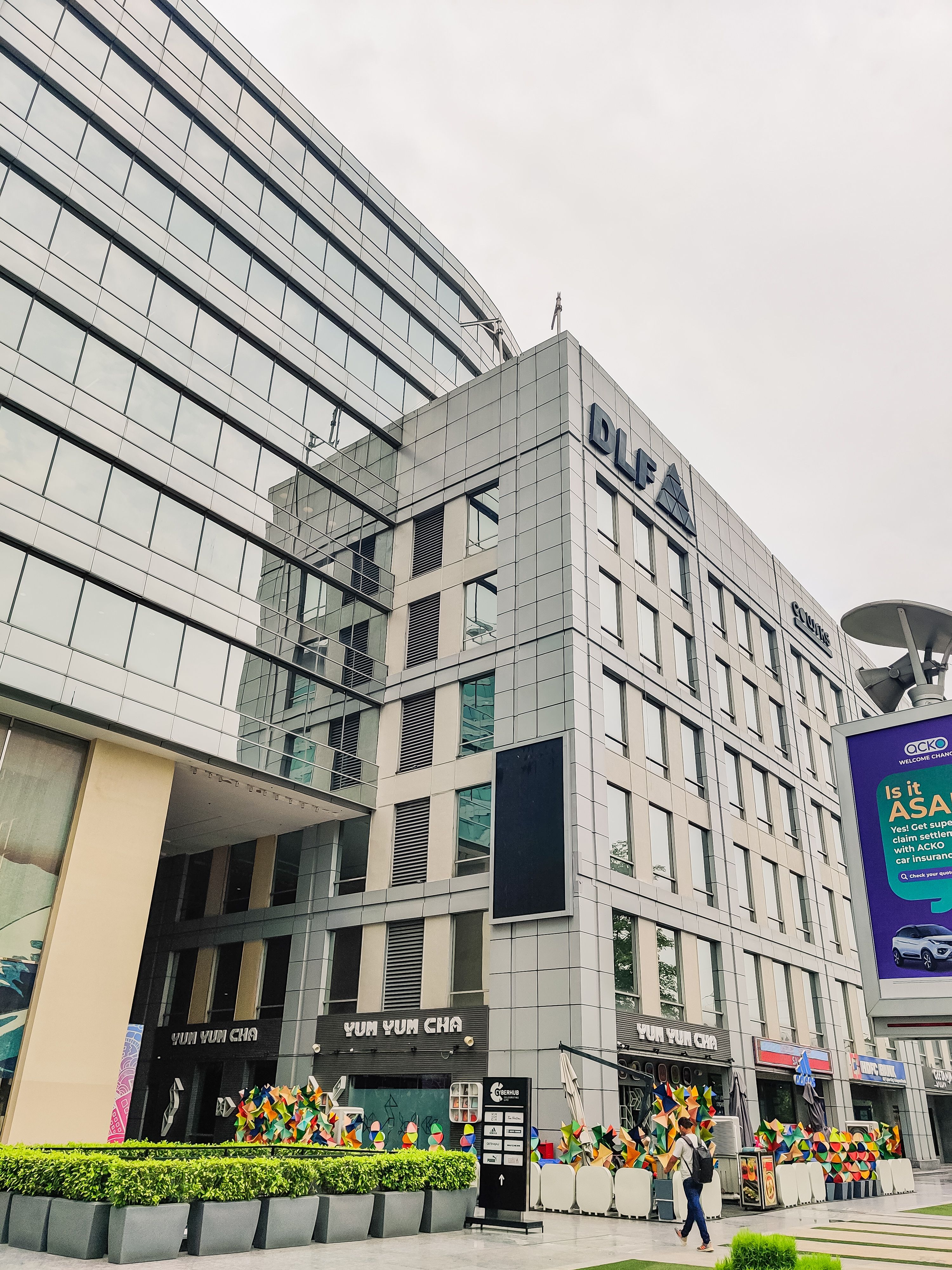 Glass office buildings in DLF Cyber City, Gurugram