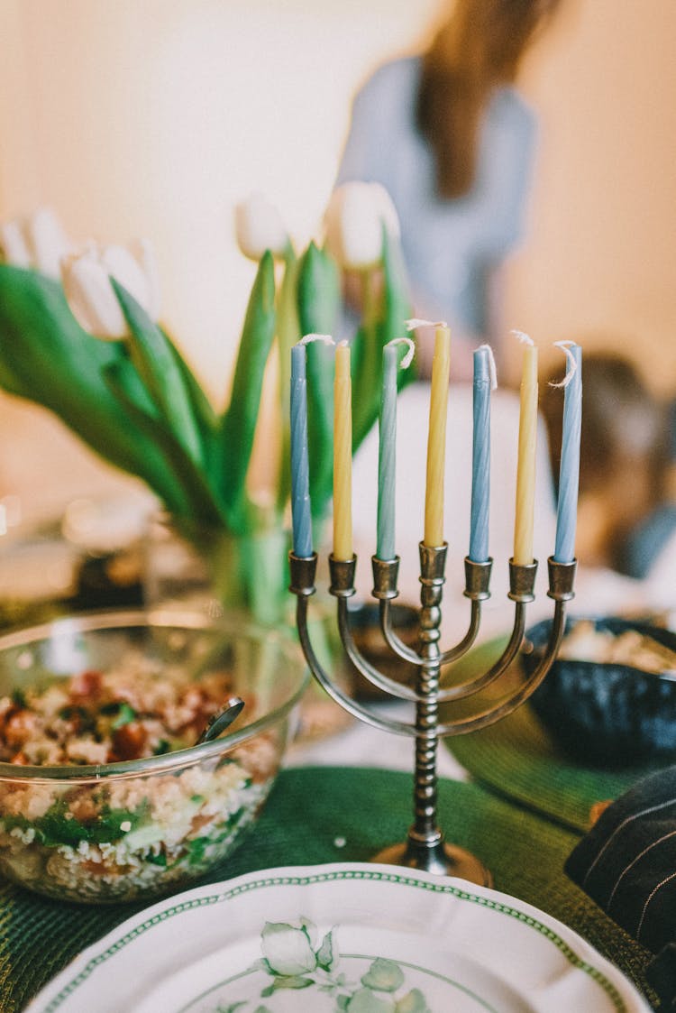 Menorah On Table