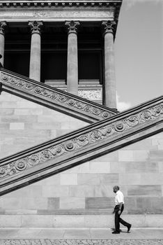 Elegant architectural structure with columns and intricate detail.