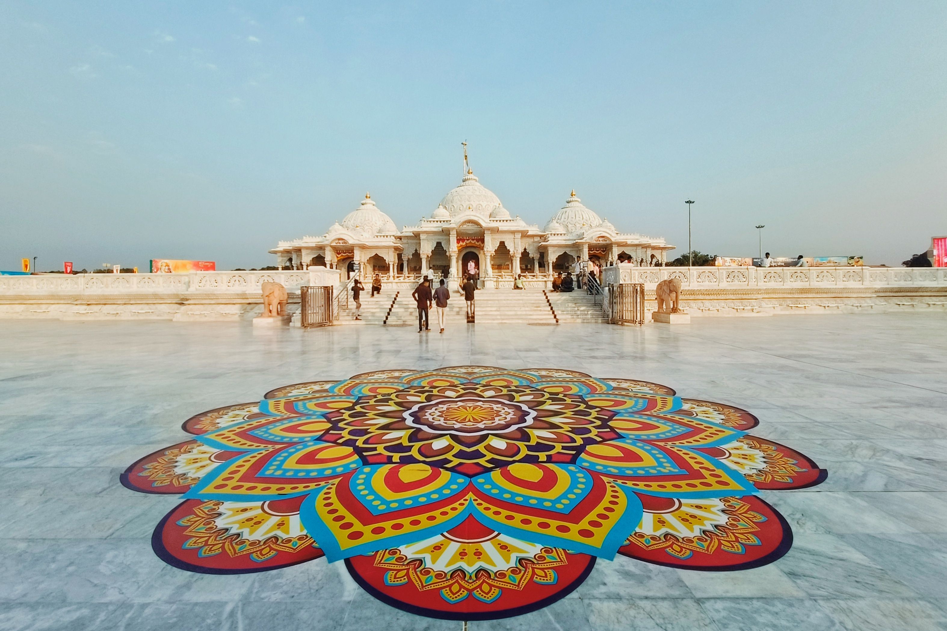Intricate Rangoli Design at Indian Temple · Free Stock Photo