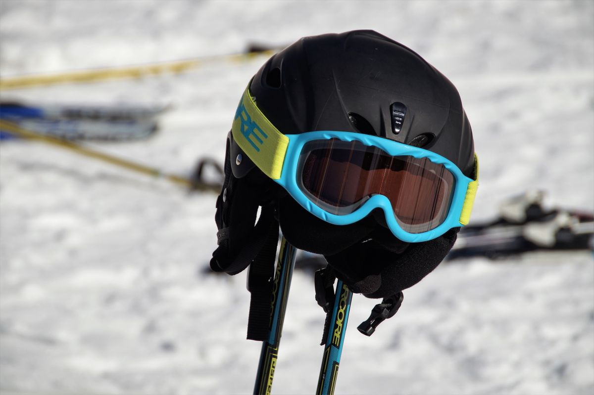 Skier packing gear and ski equipment for Japan trip
