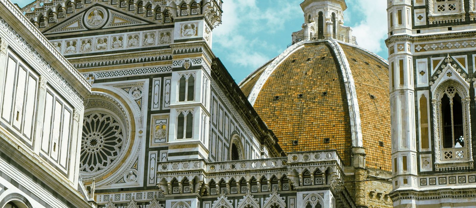Capture of Florence's famous Duomo Cathedral showcasing intricate architecture and iconic dome.