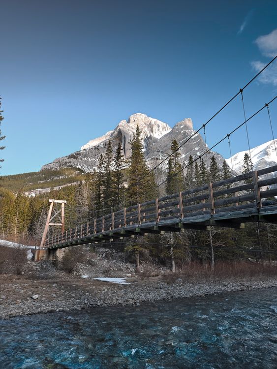 Rustic Bridge at Mount Rundle, Banff National Park · Free Stock Photo