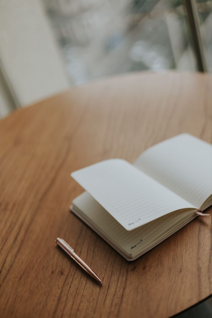 Desk accessories and notebook for branded office merchandise