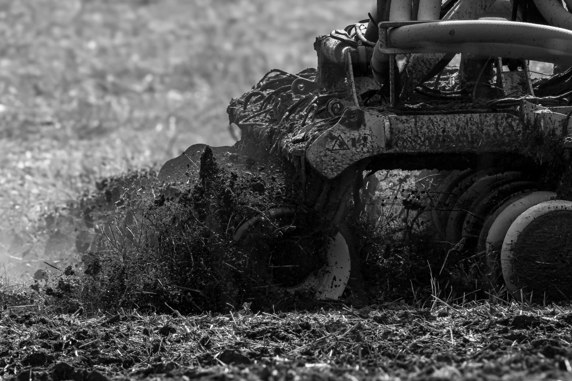 gardener aerating soil UK