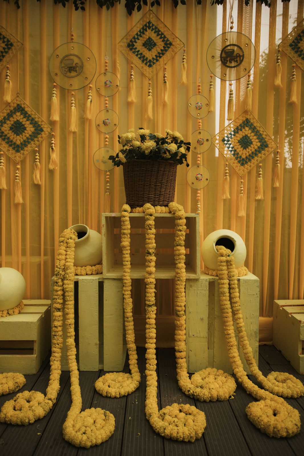 Marigold decor for Indian events