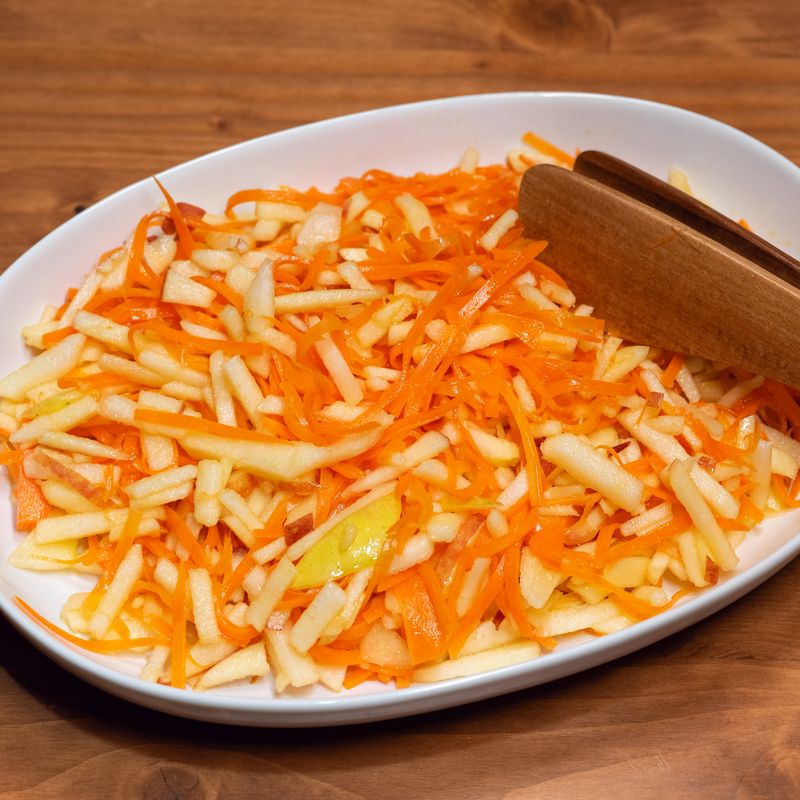 Libyan Carrot and Celeriac Slaw with Harissa Cream