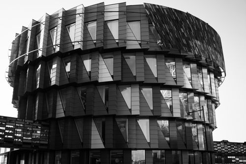 Free A modern architectural building in Gothenburg, Sweden, showcasing unique geometric design. Stock Photo