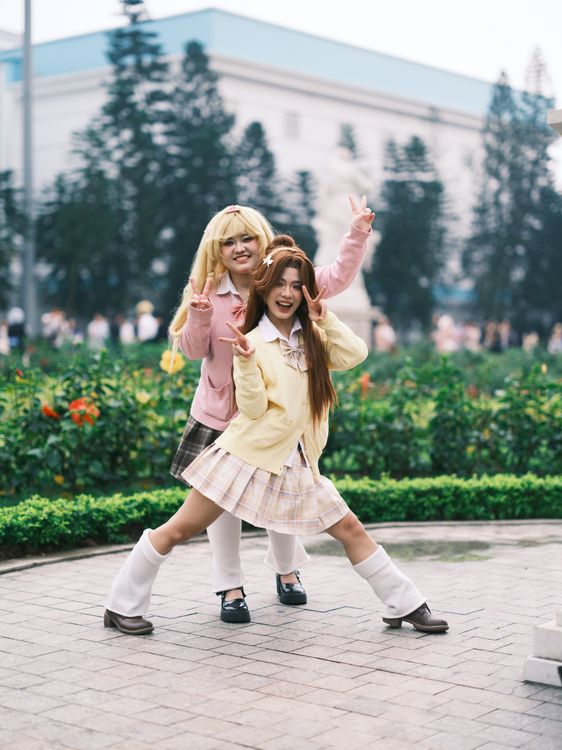 Cosplay Enthusiasts in Vibrant Outdoor Setting · Free Stock Photo