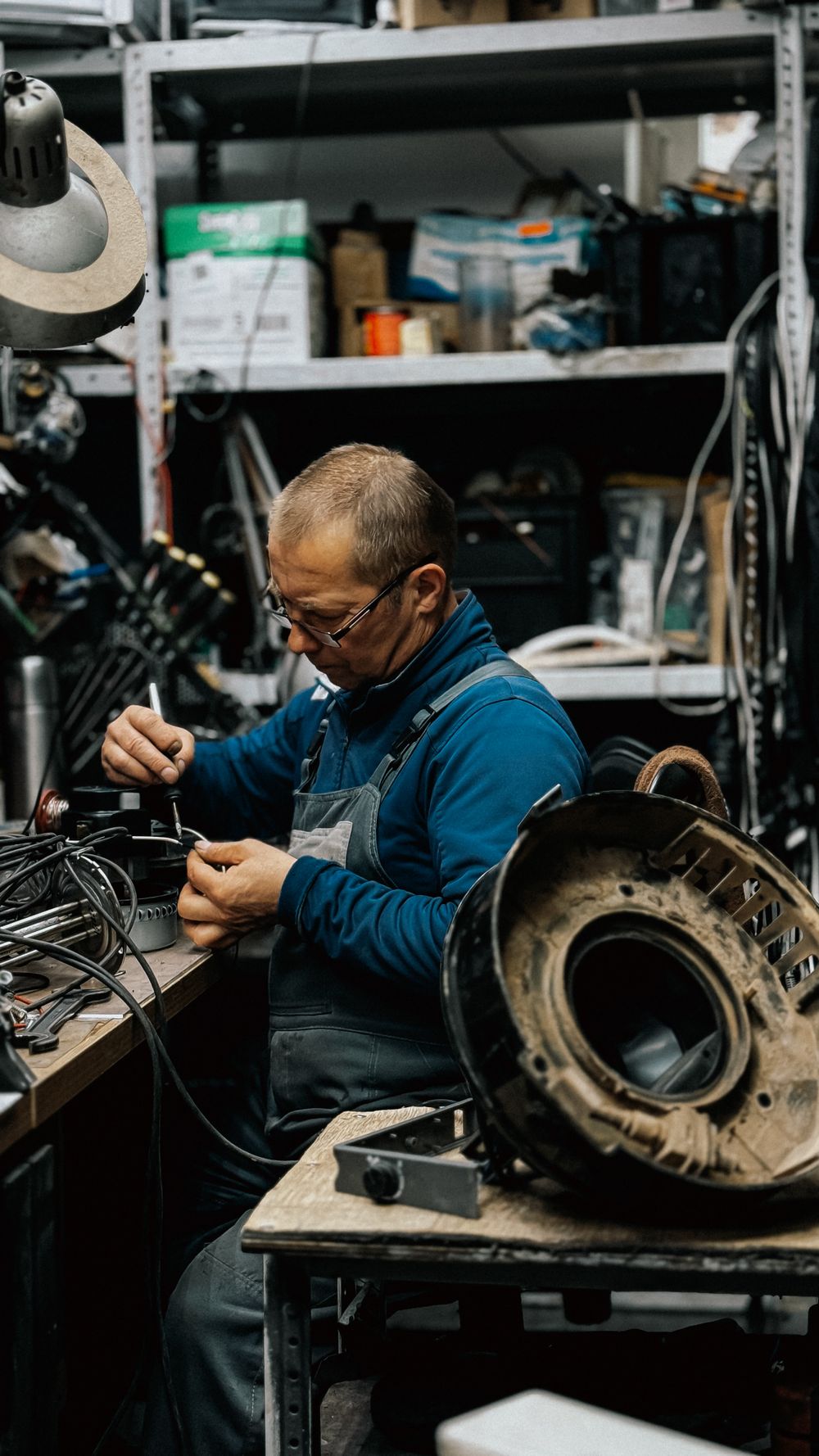Variable frequency drive being tested after repair