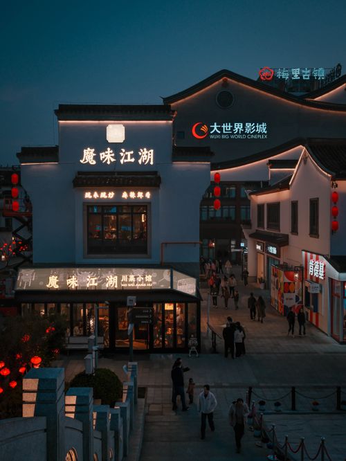 Free A bustling Chinese street with lit-up signs and traditional architecture at night. Stock Photo