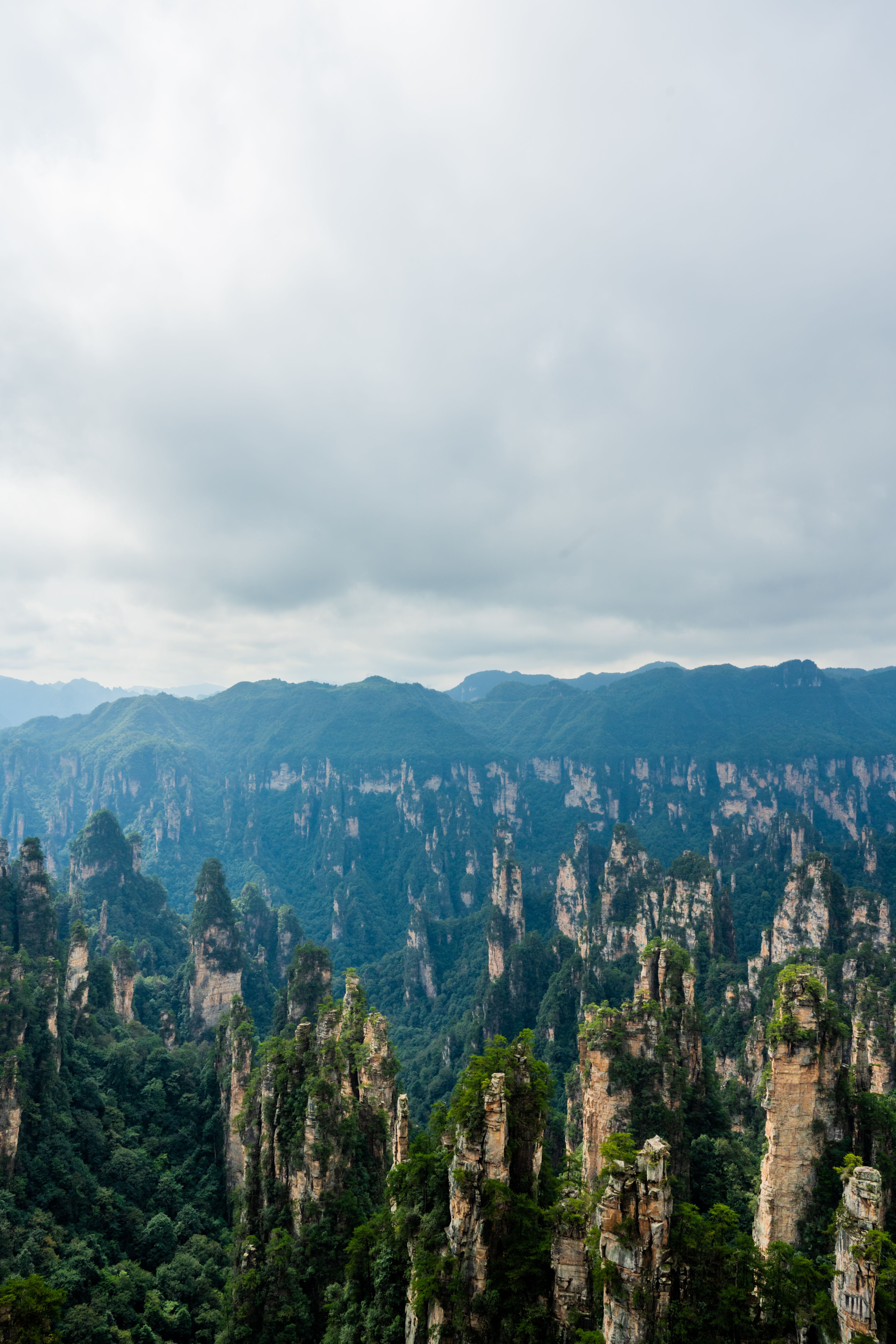 Zhangjiajie panoramic view of floating peaks