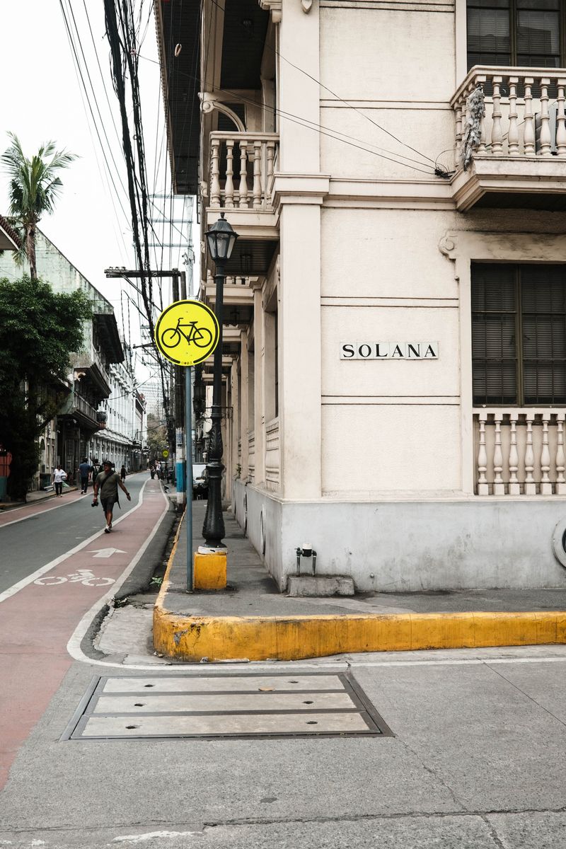 Colonial-era building on a street in Intramuros, Manila