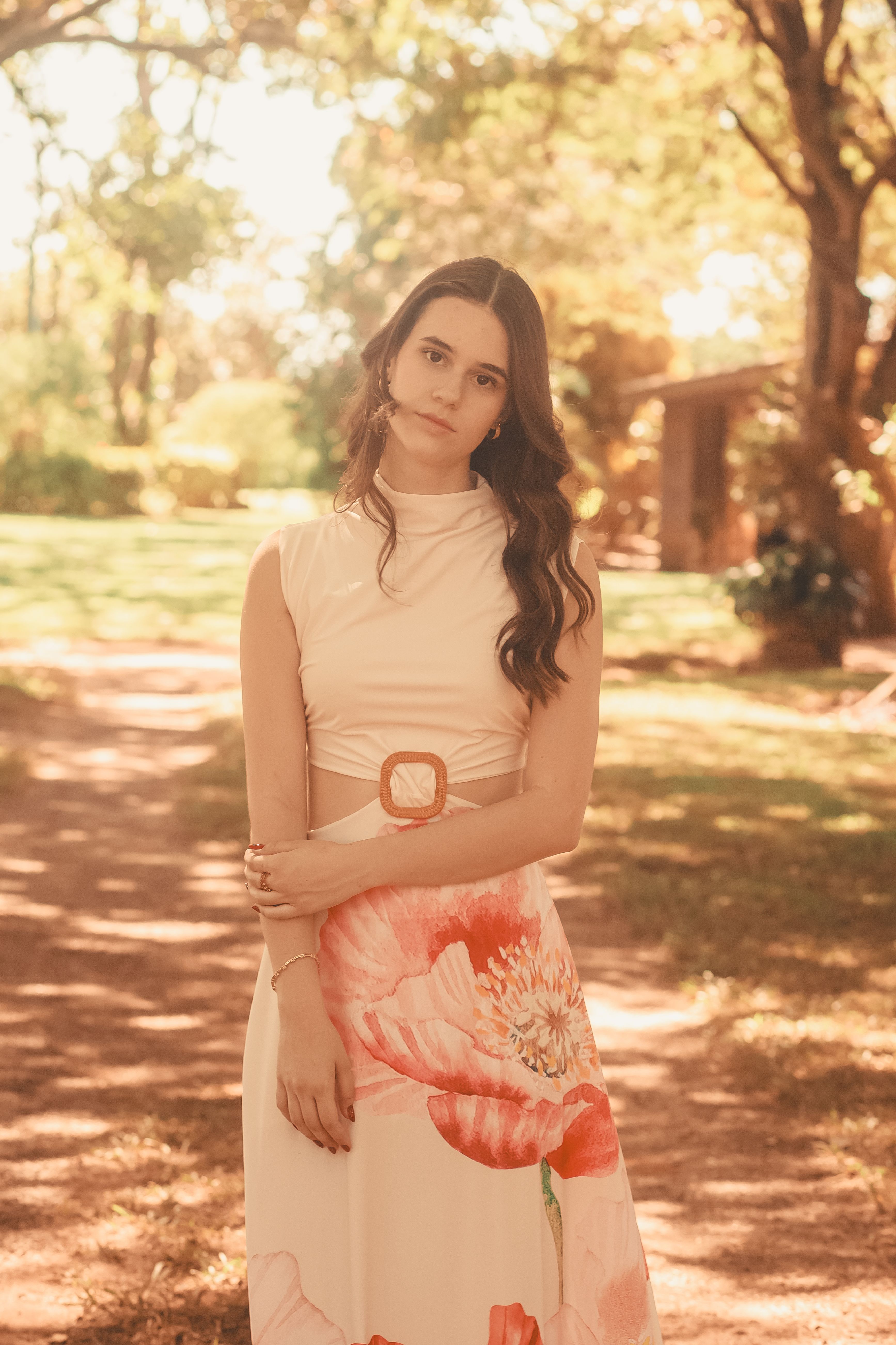 Cropped Bege Estampado