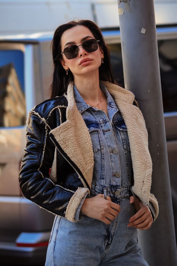 Shearling Jacket and Mom Jeans