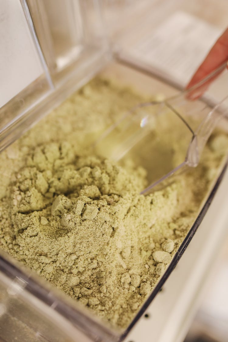 Photo Of Matcha Powder In A Container