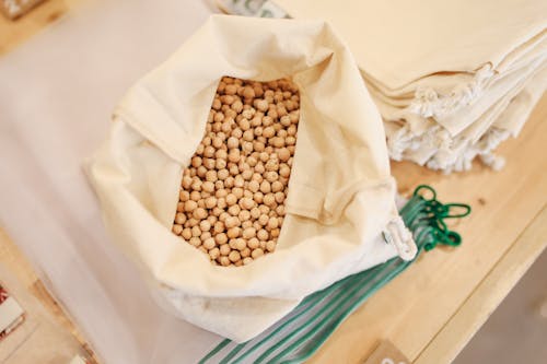 Free Soybeans in Sack Stock Photo