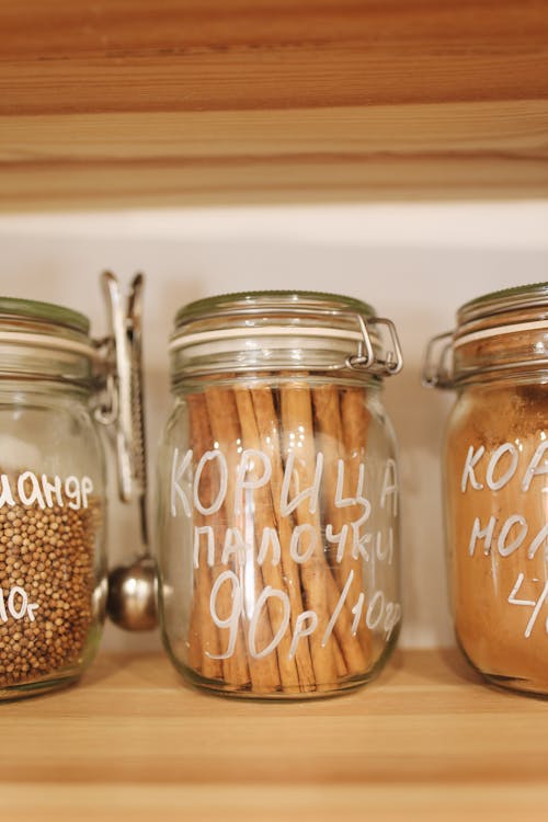 Cinnamon Sticks in Glass Jar