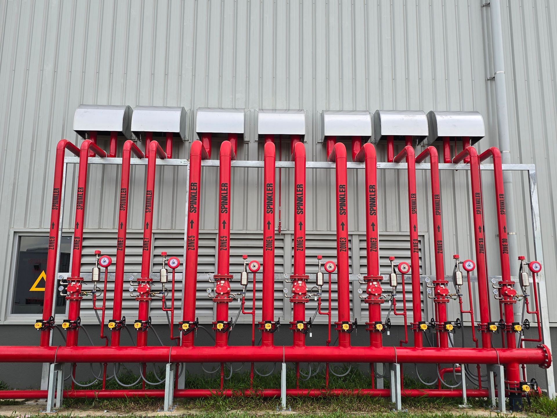 Modern commercial building fire protection sprinkler system