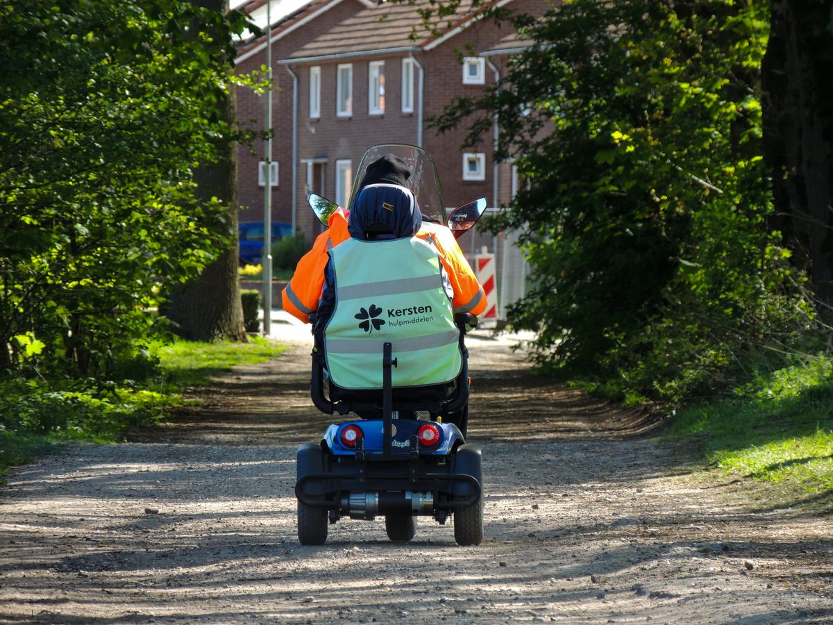 Person using mobility scooter