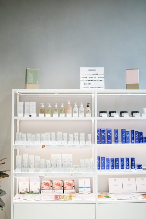 Beauty Products on Shelves