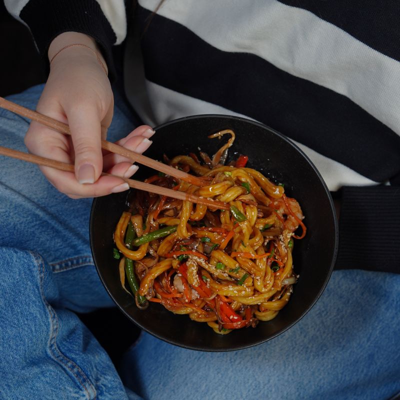 Octopus and Paprika Stir-Fried Noodles