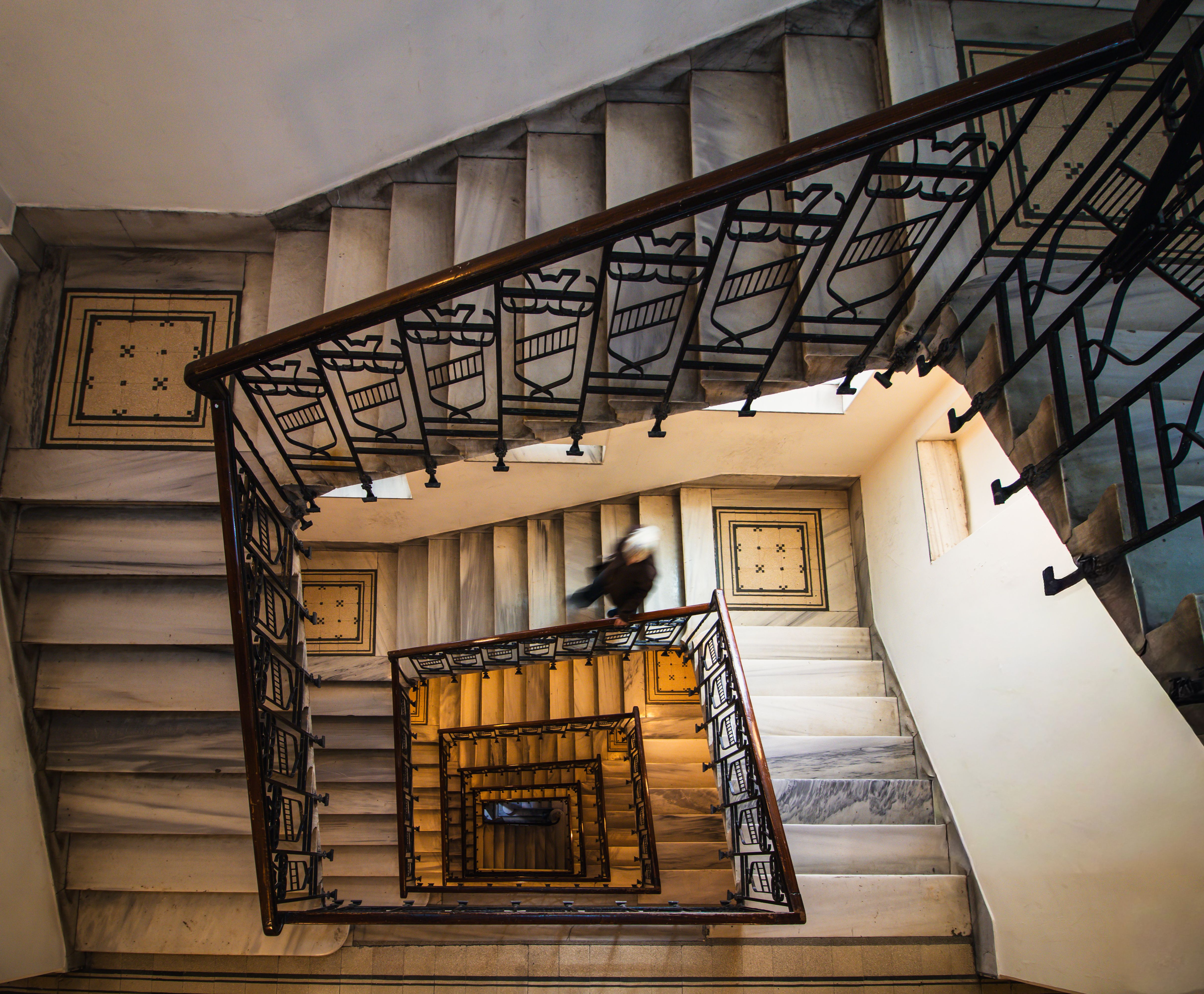 Abstract Spiral Staircase with Motion Blur · Free Stock Photo