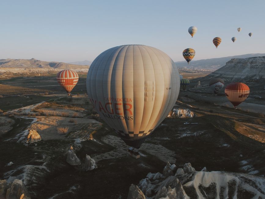 Unforgettable Alanya Unforgettable Helicopter Adventure Review: Soaring Above Turkey's Stunning Riviera Review 2026 - Scenic aerial view of colorful hot air balloons floating over Cappadocia's unique rock formations at sunrise.