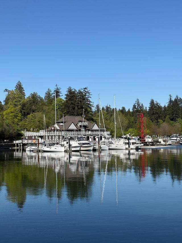 Boats and reflections at a Vancouver marina