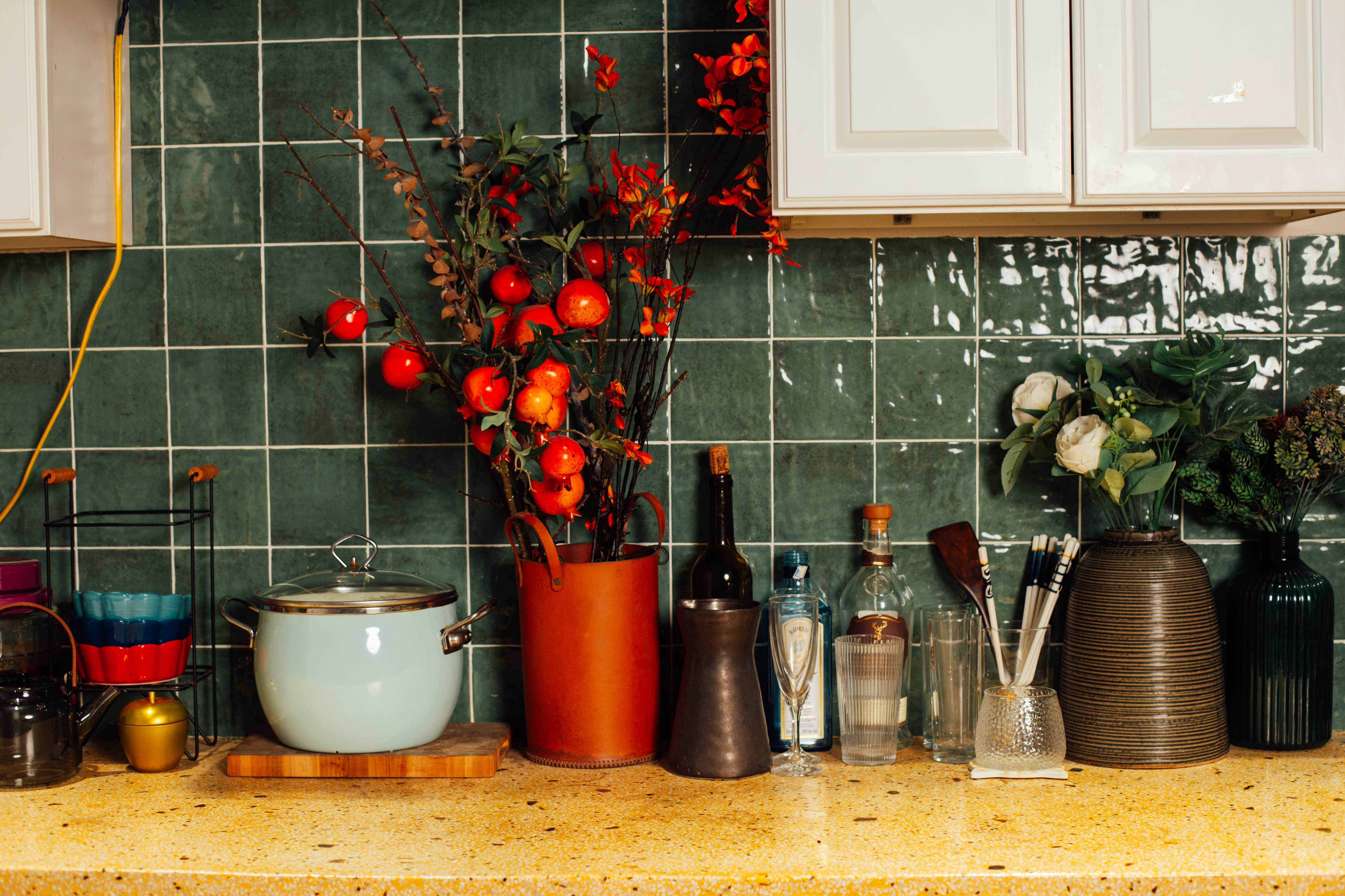 kitchen counter routine setup cozy home lifestyle photo 2