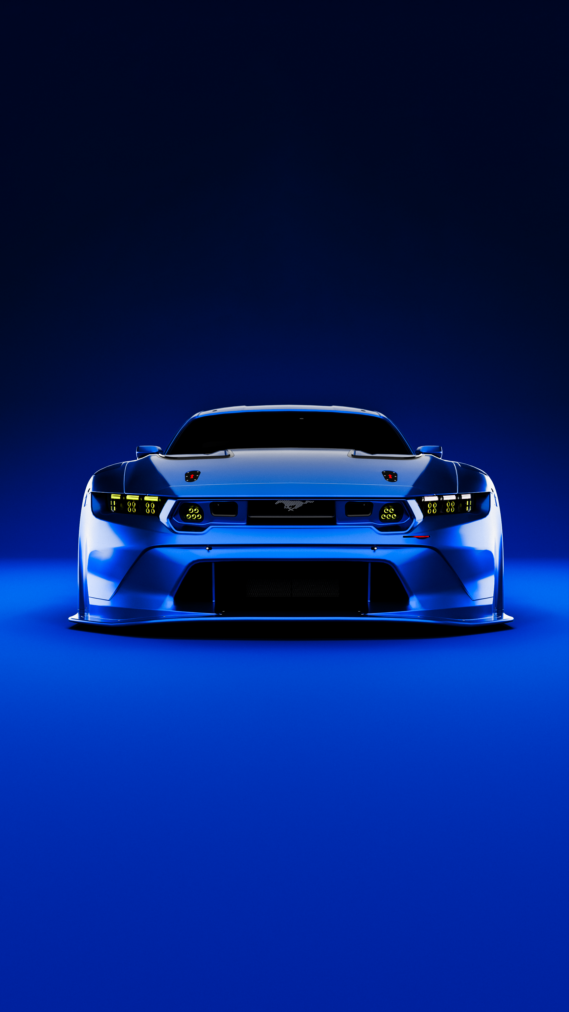 Front View of a Modern Blue Sports Car · Free Stock Photo