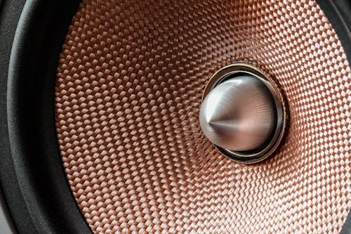 Free Gold and Gray Bullet Tweeter Speaker Stock Photo