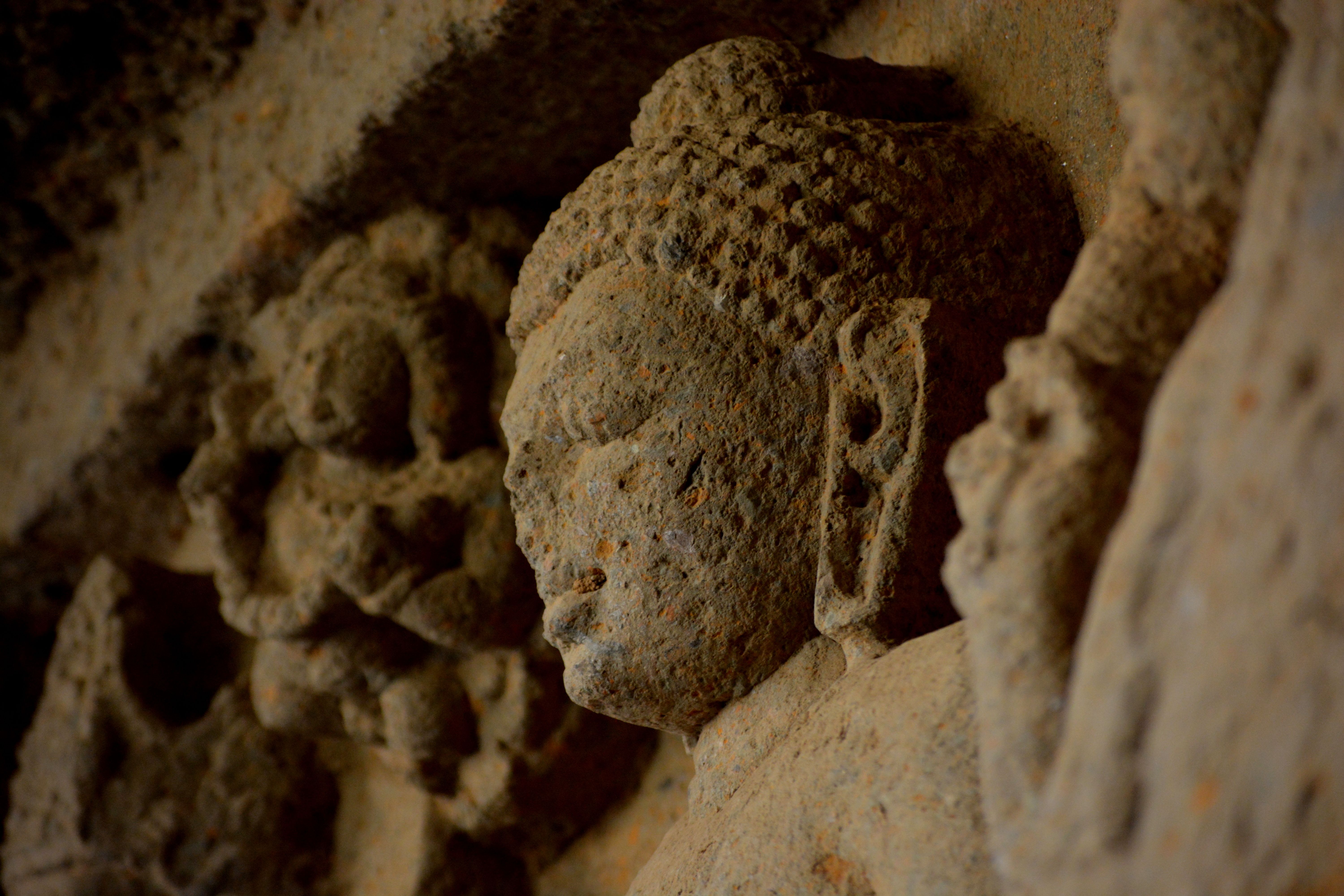 Ancient Rock Carving in Historic Cave · Free Stock Photo