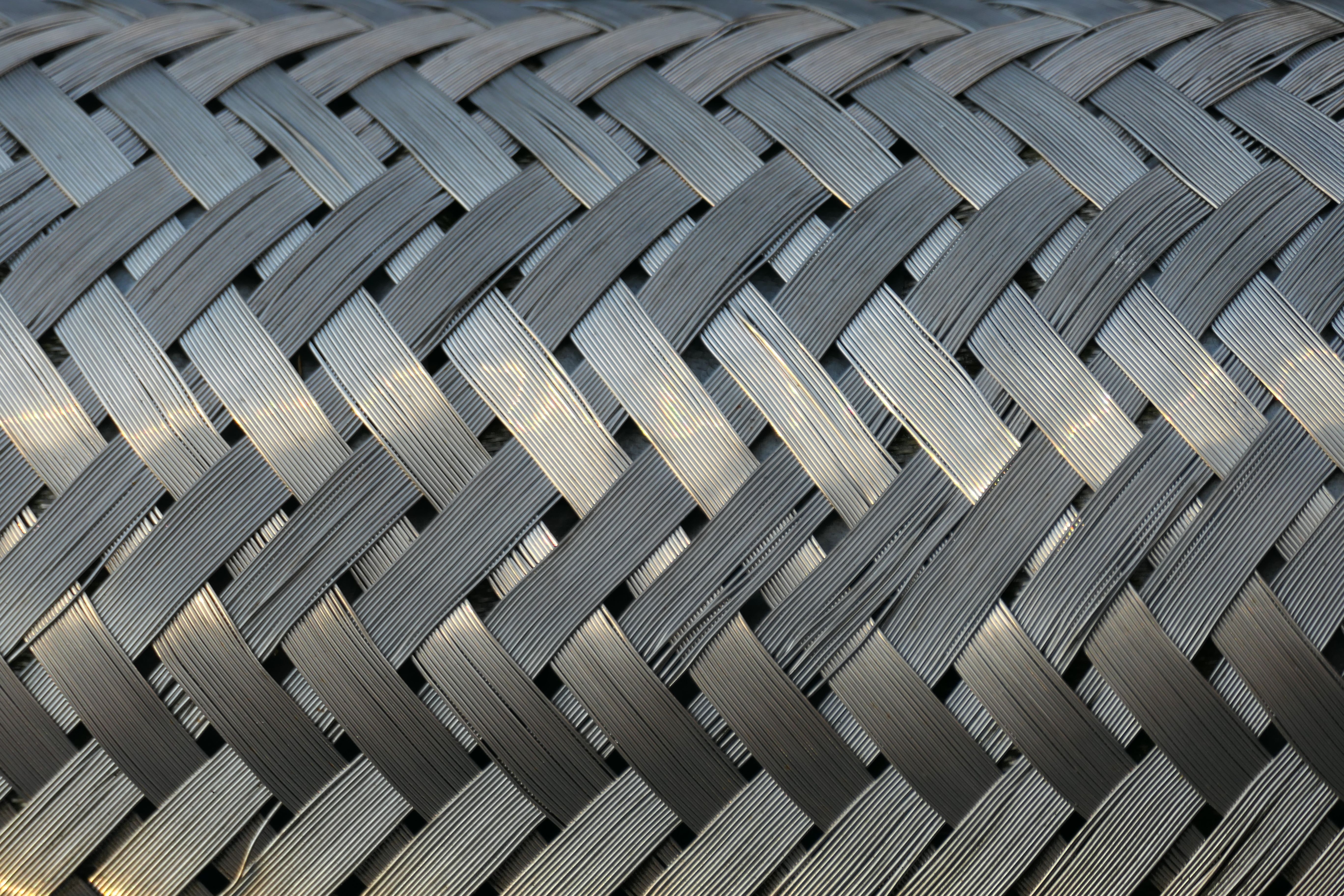 Close-up of Interwoven Metal Mesh Pattern · Free Stock Photo