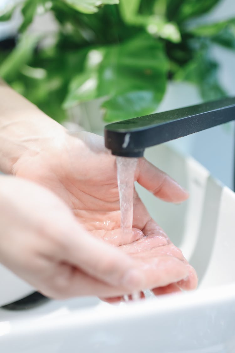 Person Washing Hands 