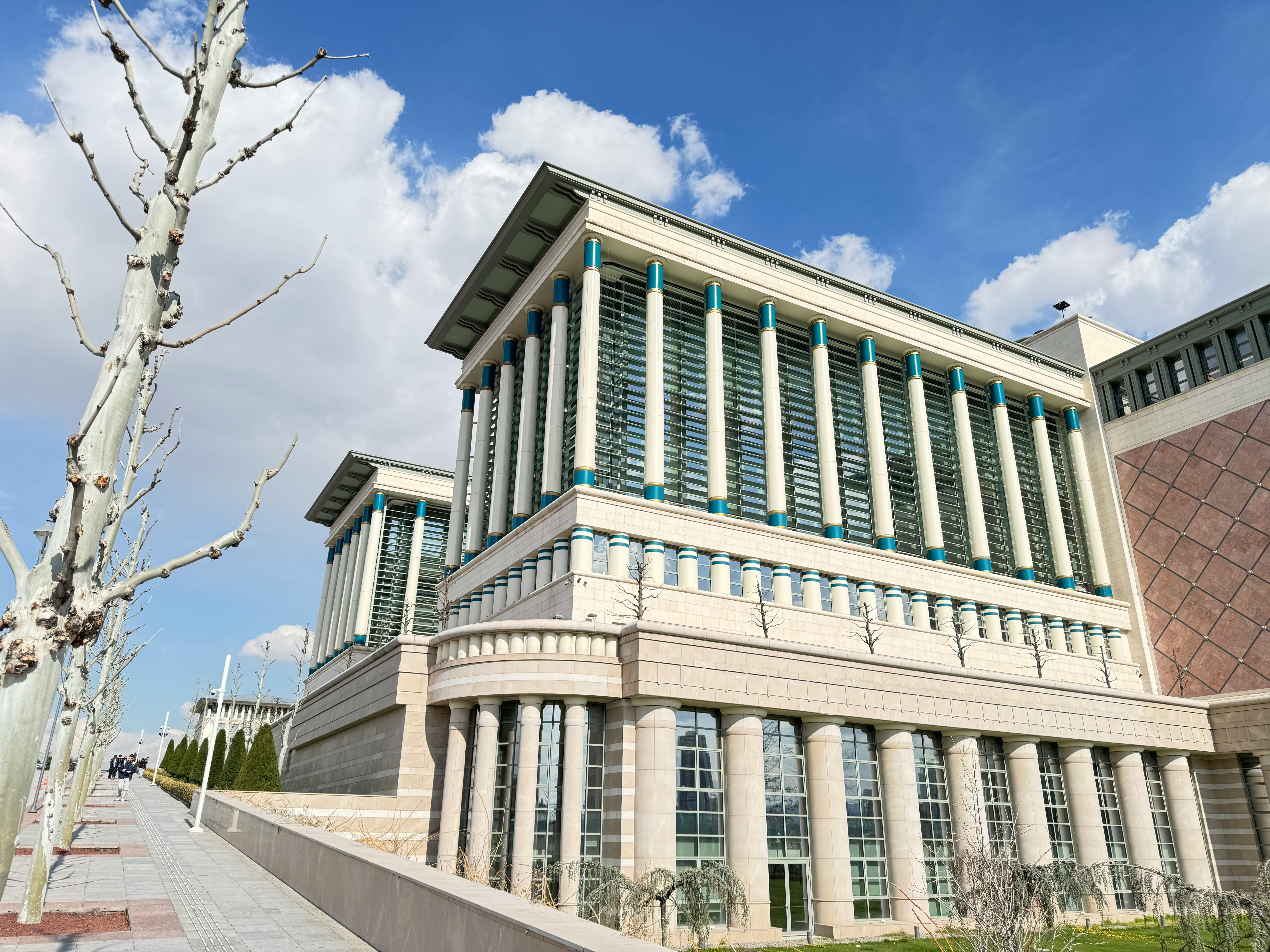 Wide view of the Presidential Complex in Ankara, Turkey