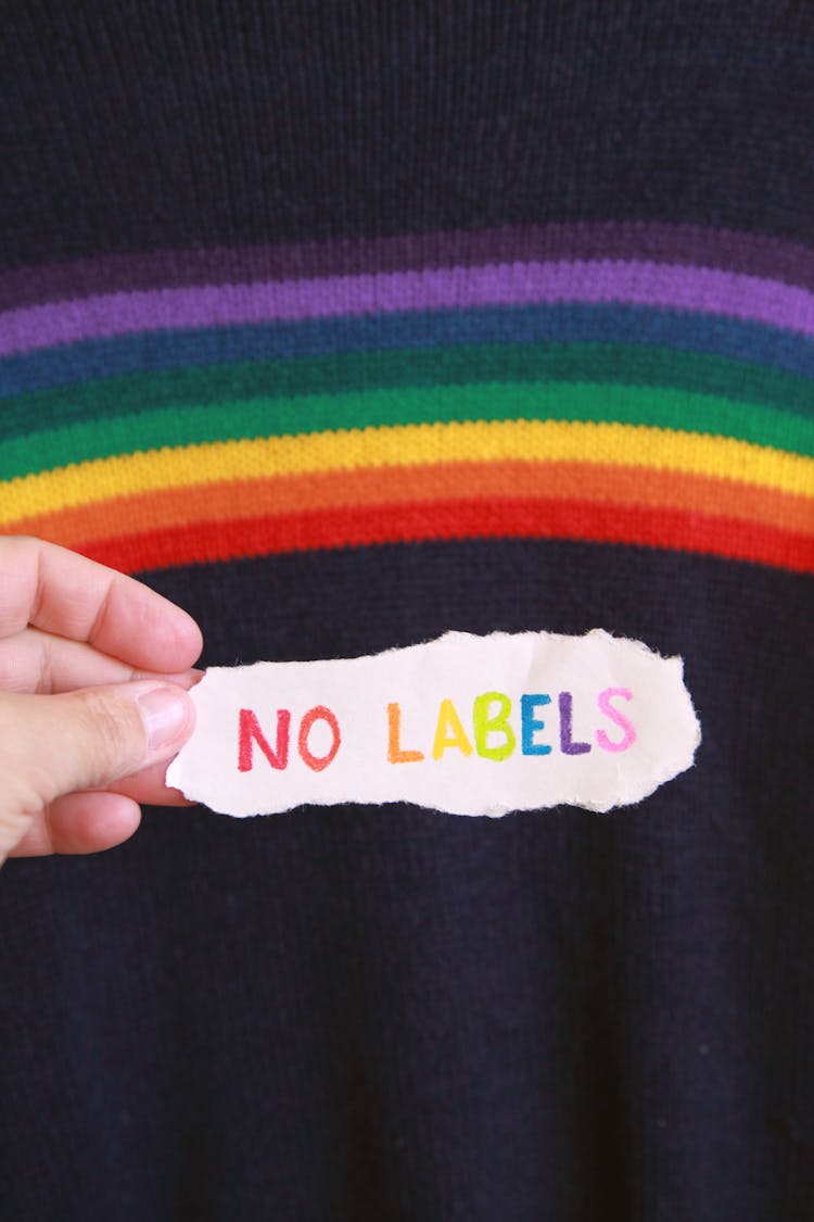 No Labels Written On A Piece Of Paper