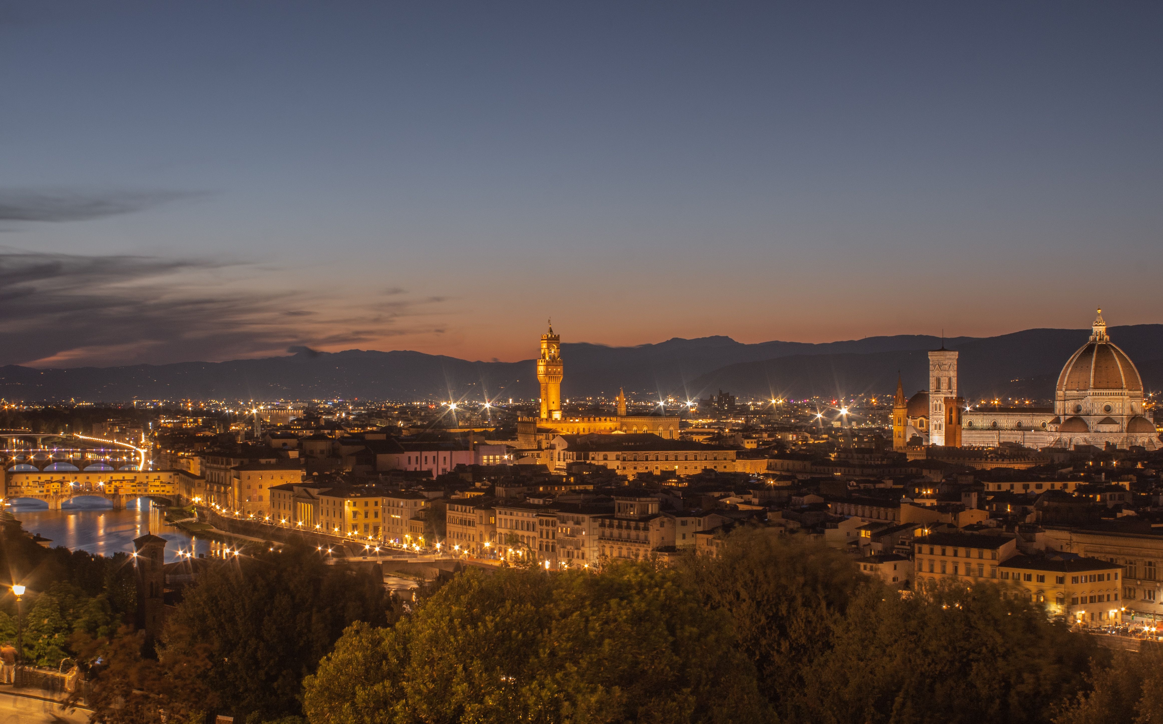 Florence panorama sunset
