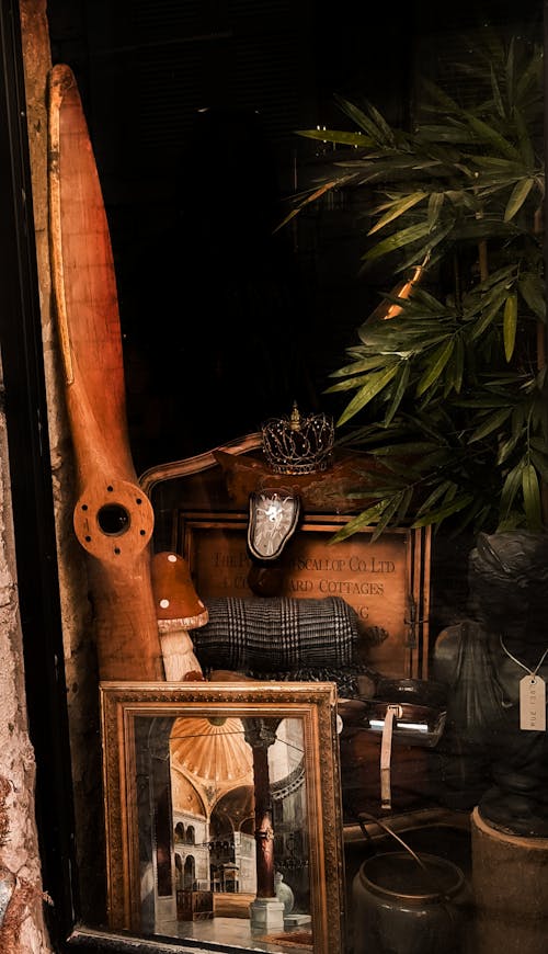 Ancienne Vitrine De Boutique Vintage