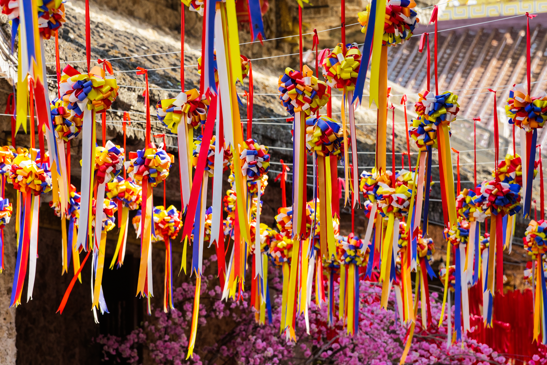 Event Ribbons Example Colors Colorful Ribbon Decorations in Outdoor Festival · Free Stock Photo