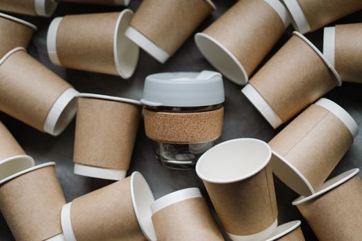 White And Brown Paper Cups