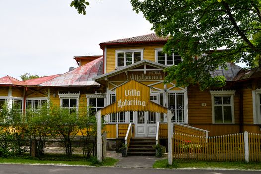 Discover the historic wooden Villa Katariina hotel in serene Pärnu, Estonia.