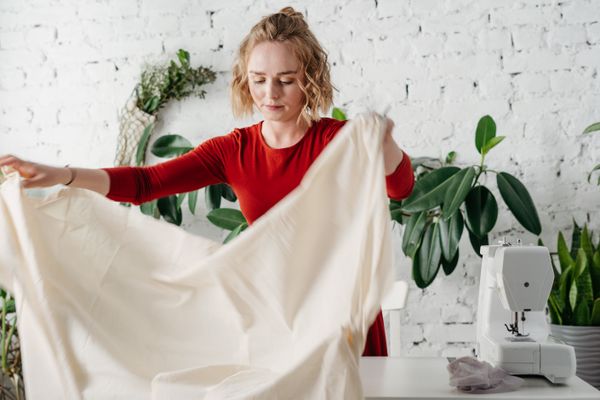 Person organising packed garments
