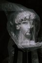 Photo of Gypsum Head Covered With Plastic