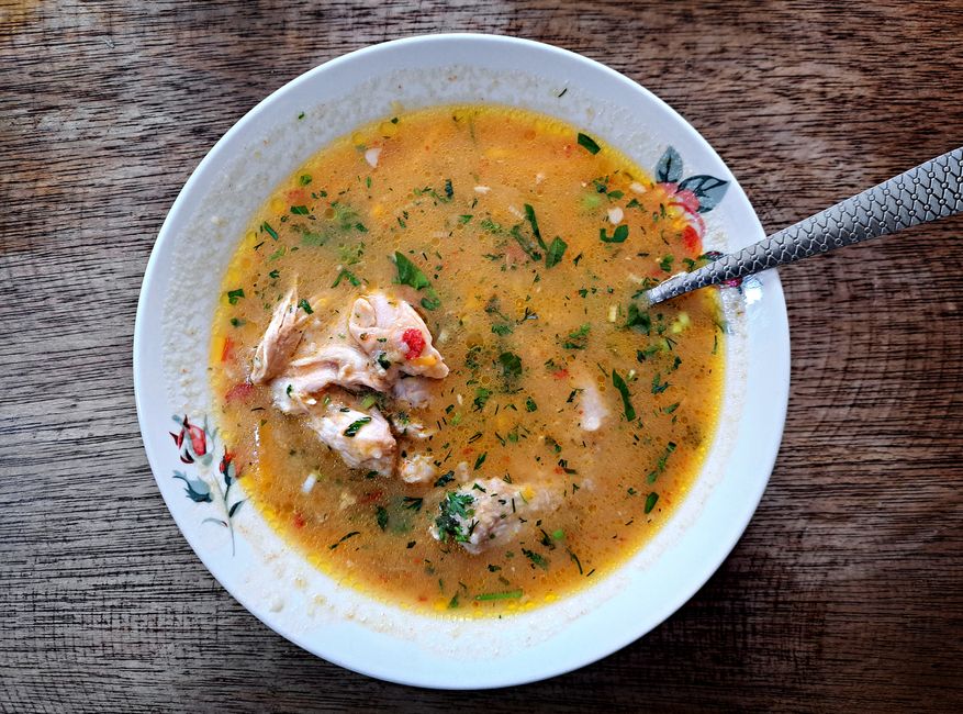 A photo of Sopa de cação, a Portuguese dish.