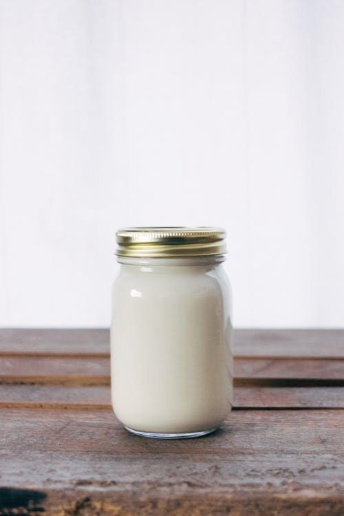 Free Clear Glass Jar on Table Stock Photo