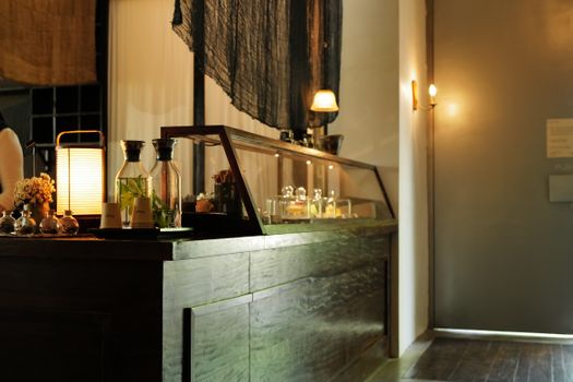 Inviting indoor cafe scene with rustic decor and warm ambient lighting, perfect for relaxation.