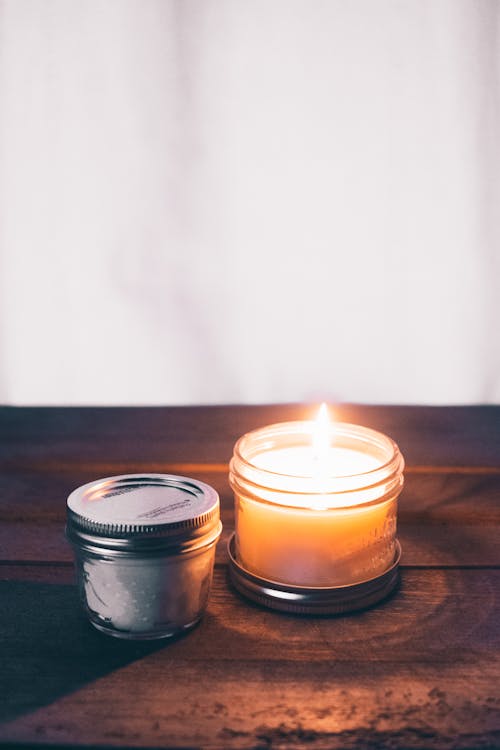 Free White Votive Candle Stock Photo